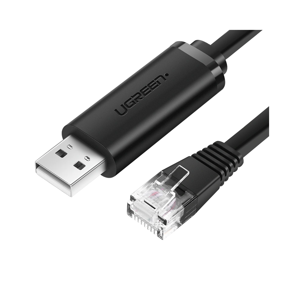 Kabel Konsolowy UGREEN CM204, RS232 Do Urządzeń Sieciowych, 1,5m (czarny)