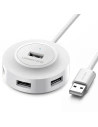 UGREEN CR106 Hub Adapter 4in1, 4xUSB, 1m (white)