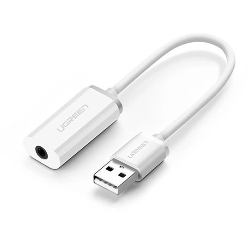 Kup 3.5mm UGREEN US206 Audio-Adapter, USB auf Mini Jack AUX (weiß) - UGR630WHT - {ean13} - Sklep Home Screen