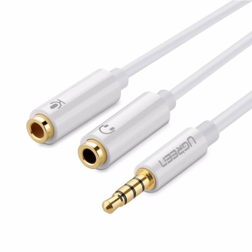 Kup UGREEN AV141 Audio-Splitter AUX Miniklinke 3,5 mm (männlich) auf Kopfhörer + Mikrofon (weiblich), 20cm - UGR634 - {ean13} - Sklep Home Screen