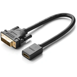 Adapter DVI do HDMI UGREEN 20118, 15cm (czarny)