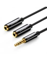 Audio-AUX-Splitter 3,5 mm Klinkenkabel UGREEN AV123, 25cm (schwarz)