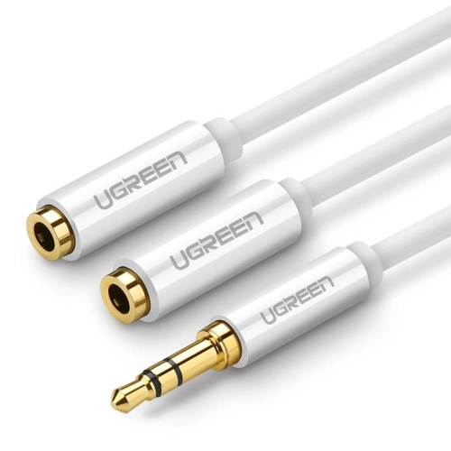 Kup Audio splitter AUX kabel jack 3,5 mm UGREEN AV123, 25 cm (bílý) - UGR644WHT - {ean13} - Sklep Home Screen