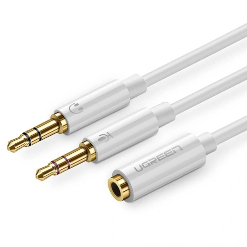 Kup UGREEN AV140 Rozdzielacz audio AUX słuchawki + mikrofon do kabel mini jack 3,5 mm (biały) - UGR646WHT - {ean13} - Sklep Home Screen