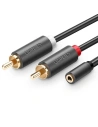 Kup UGREEN AV102 Kabel 2x RCA (Cinch) jack 3.5 mm 0,25m (czarny) - UGR649BLK - {ean13} - Sklep Home Screen