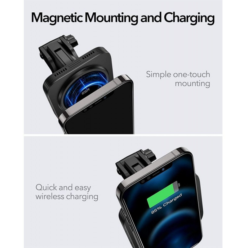 ESR HaloLock Magnetic MagSafe Vent Car Mount Black