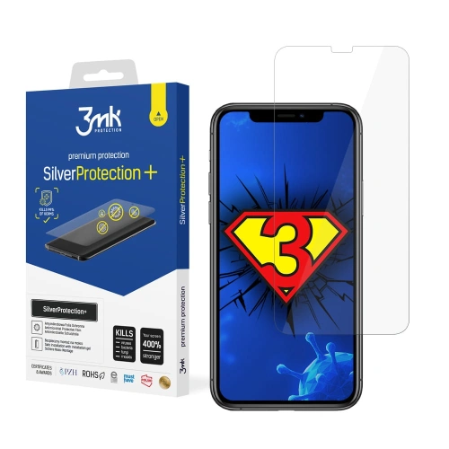 Kup 3MK Apple Antimikrobielle Schutzfolie Silver Protect+ iPhone 11 Pro Max/XS Max - 3MK1211 - {ean13} - Sklep Home Screen