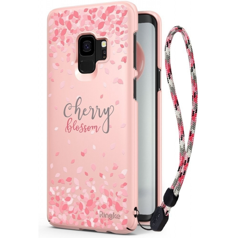 Etui Ringke Slim Cherry Blossom Samsung Galaxy S9 Peach Pink