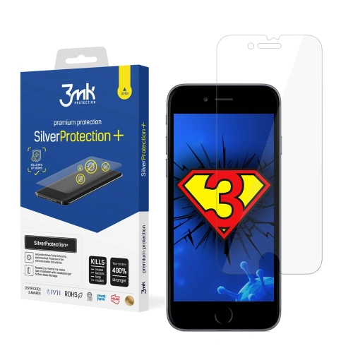 Kup Antimikrobní ochranná fólie 3MK Silver Protect+ Apple iPhone SE 2022/SE 2020/8/7 - 3MK1208 - {ean13} - Sklep Home Screen