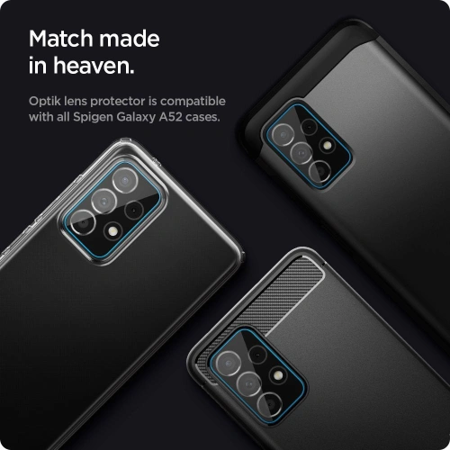 Kup Tvrdé sklo na aparát Spigen Optik Camera Lens Samsung Galaxy A52/A52s Černé - SPN1558BLK - {ean13} - Sklep Home Screen