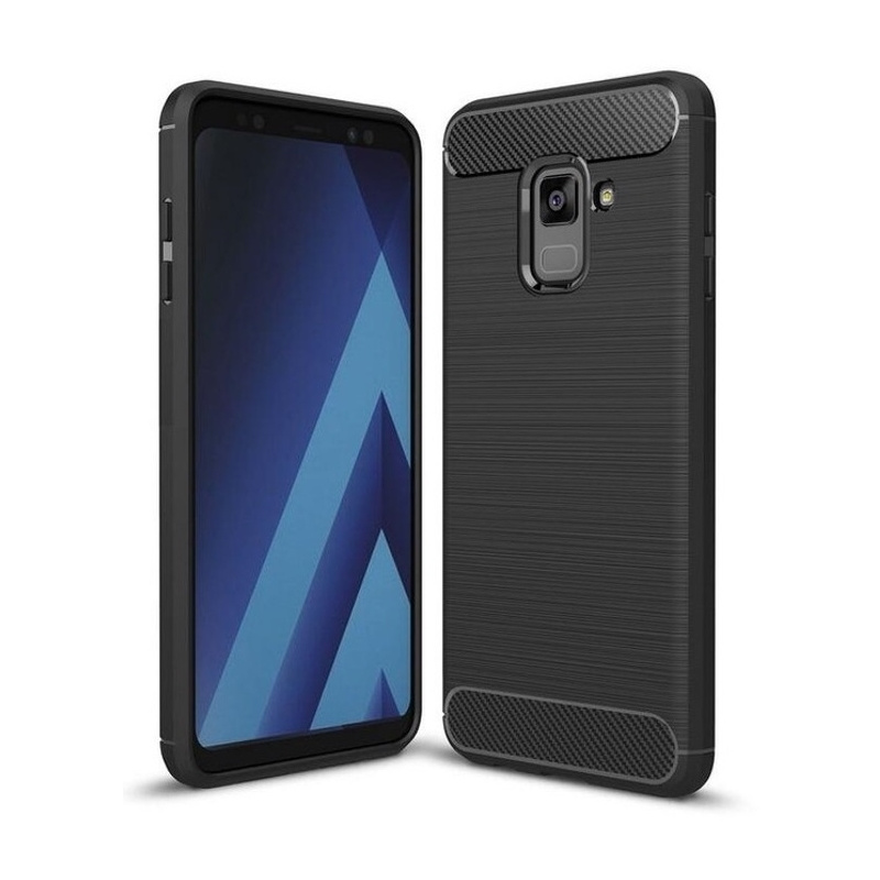 HS Case SOLID TPU Samsung Galaxy A6 2018 Black +  Screen Protector