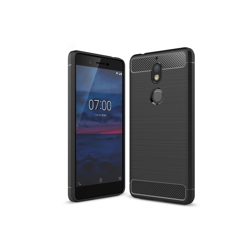 HS Case SOLID TPU Nokia 7 Black +  Screen Protector