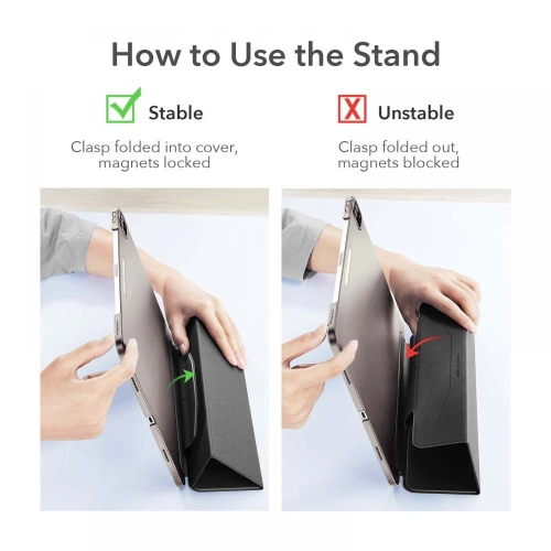 Kup Etui ESR Ascend Trifold Apple iPad Pro 11 2020/2021 (2. és 3. generáció) Jelly Black - ESR305BLK - {ean13} - Sklep Home Screen
