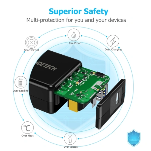 Kup Încărcător de perete Choetech Wall Charger QC3 - CHT003 - {ean13} - Sklep Home Screen