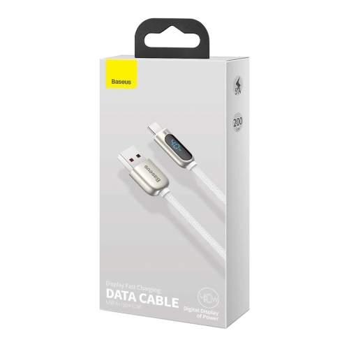 Kup Kabel USB la USB-C Baseus Display, 5A, 40W, 2m (alb) - BSU2082WHT - {ean13} - Sklep Home Screen