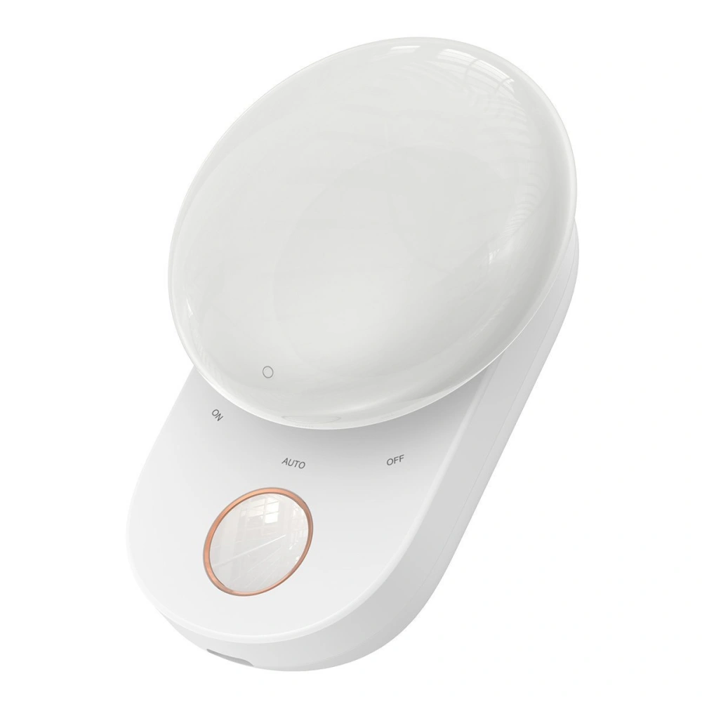 Lampka nocna Baseus Full Moon, z czujnikiem ruchu i zmierzchu (biała)