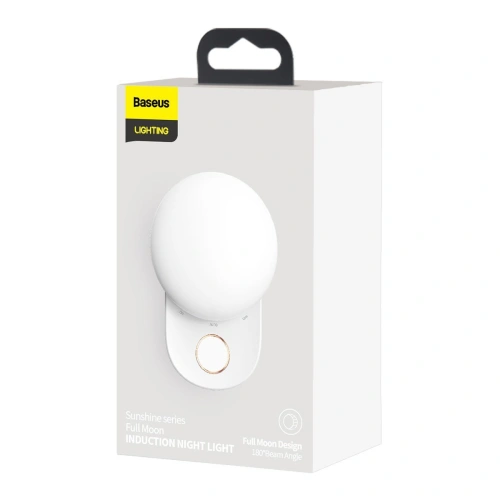 Buy Baseus Full Moon bedside lamp, with motion and twilight sensor (white) - BSU2085WHT - {ean13} - Home Screen Store Europe