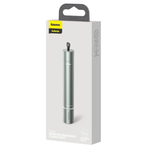 Buy Baseus Sharp Tool Safety Hammer (Window-breaking + Flashlight) Grey - BSU2086GRY - {ean13} - Home Screen Store Europe