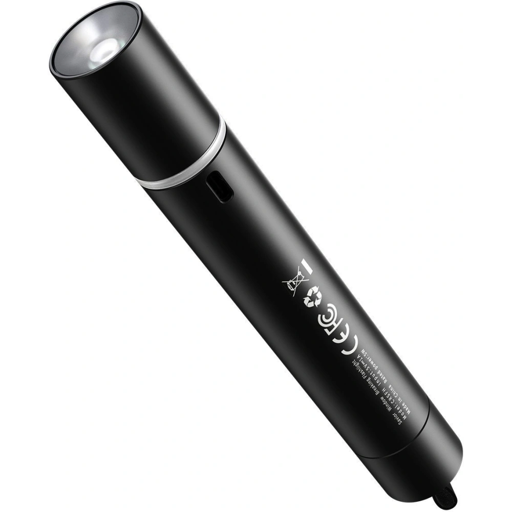 Akcesorium samochodowe 2w1 Baseus, młotek do szyb + latarka (czarne)