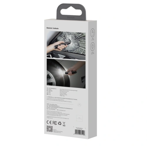Kup Accesorii auto 2în1 Baseus, ciocan pentru geamuri + lanternă (neagră) - BSU2089BLK - {ean13} - Sklep Home Screen