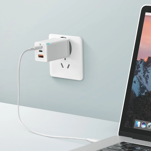 Kup Hálózati töltő Baseus GaN Pro, C+C+A, 65W, EU (fehér) - BSU2090WHT - {ean13} - Sklep Home Screen