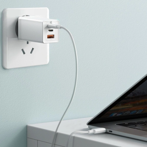 Kup Hálózati töltő Baseus GaN Pro, C+C+A, 65W, EU (fehér) - BSU2090WHT - {ean13} - Sklep Home Screen