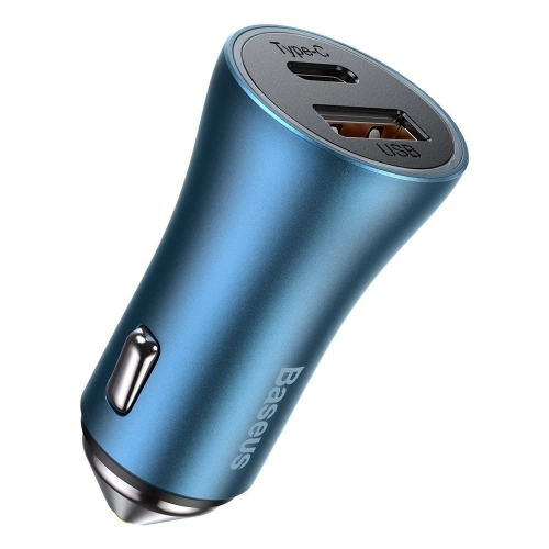 Kup Încărcător auto Baseus Golden Contactor Pro, USB + USB-C, QC4.0+, PD, SCP, 40W (albastru) - BSU2094BLU - {ean13} - Sklep Home Screen