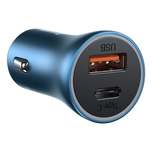 Kup Încărcător auto Baseus Golden Contactor Pro, USB + USB-C, QC4.0+, PD, SCP, 40W (albastru) - BSU2094BLU - {ean13} - Sklep Home Screen