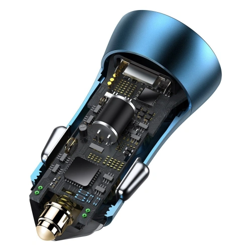 Kup Ładowarka samochodowa Baseus Golden Contactor Pro, USB + USB-C, QC4.0+, PD, SCP, 40W (niebieska) - BSU2094BLU - {ean13} - Sklep Home Screen