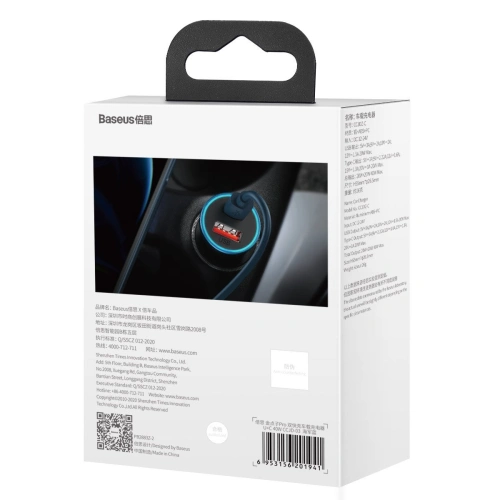 Kup Încărcător auto Baseus Golden Contactor Pro, USB + USB-C, QC4.0+, PD, SCP, 40W (albastru) - BSU2094BLU - {ean13} - Sklep Home Screen