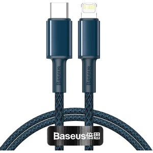 Buy Baseus High Density Braided Cable Type-C to Lightning, PD, 20W, 2m (blue) - BSU2095BLU - {ean13} - Home Screen Store Europe