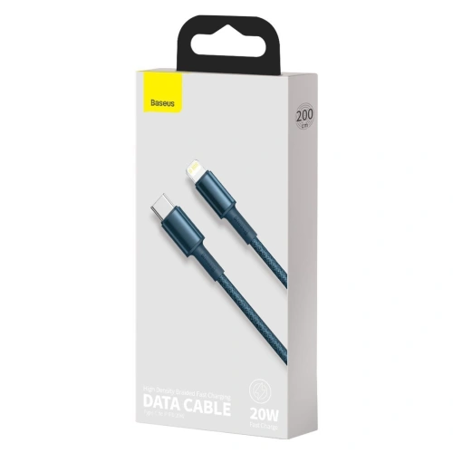 Kup Baseus USB-C zu Lightning Kabel High Density Braided, 20W, 5A, PD, 2m (blau) - BSU2095BLU - {ean13} - Sklep Home Screen