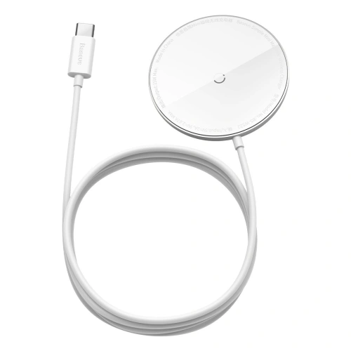 Kup Baseus Induktives Ladegerät mit Magnet Simple Mini, MagSafe, 15W (weiß) - BSU2096WHT - {ean13} - Sklep Home Screen