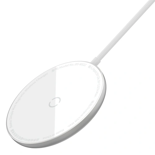Buy Baseus Simple Mini magnetic induction wireless charger, MagSafe, 15W (white) - BSU2096WHT - {ean13} - Home Screen Store Europe