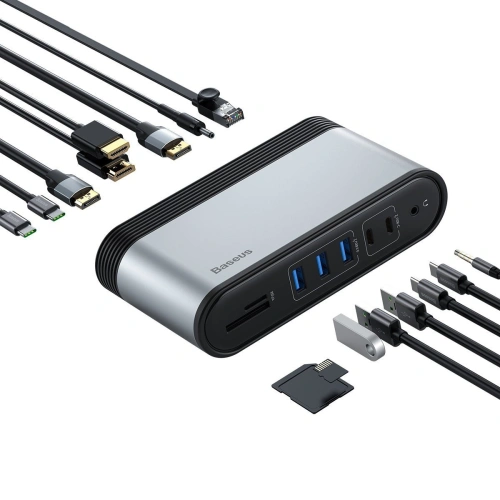 Kup Stacja dokująca Baseus Working Station, HUB USB-C 16w1 - BSU2099 - {ean13} - Sklep Home Screen