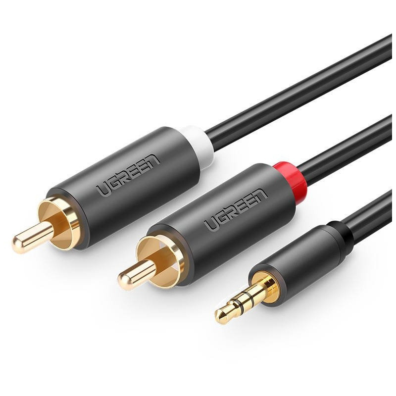 Buy UGREEN AV102 2x RCA cable (Cinch) jack 3.5 mm 3m (black) - 6957303815128 - UGR574BLK - Homescreen.pl