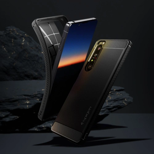 Kup Etui Spigen Rugged Armor Sony Xperia 1 III Matná Černá - SPN1576BLK - {ean13} - Sklep Home Screen