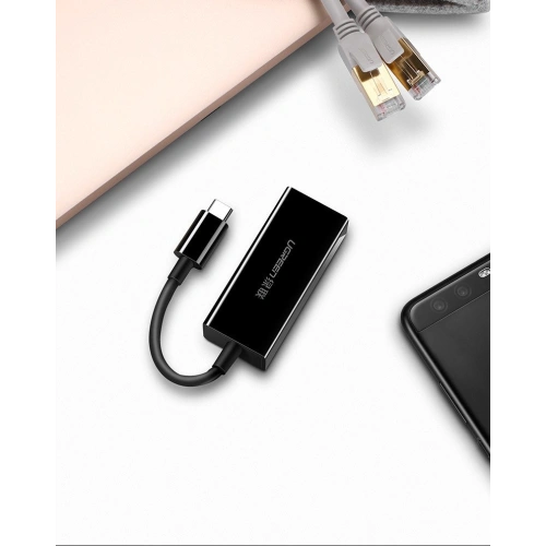 Kup UGREEN zewnętrzna karta sieciowa USB Typ C 1000Mbps Gigabit USB Typ C 3.1 Thunderbolt 3 czarny (50307) - UGR667BLK - {ean13} - Sklep Home Screen