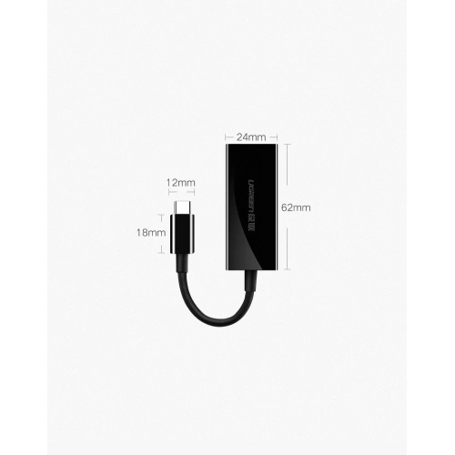 Kup UGREEN zewnętrzna karta sieciowa USB Typ C 1000Mbps Gigabit USB Typ C 3.1 Thunderbolt 3 czarny (50307) - UGR667BLK - {ean13} - Sklep Home Screen