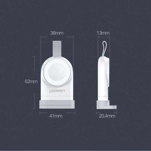 Kup UGREEN Apple Watch USB MFI wireless charger white (50944) - UGR668WHT - {ean13} - Sklep Home Screen