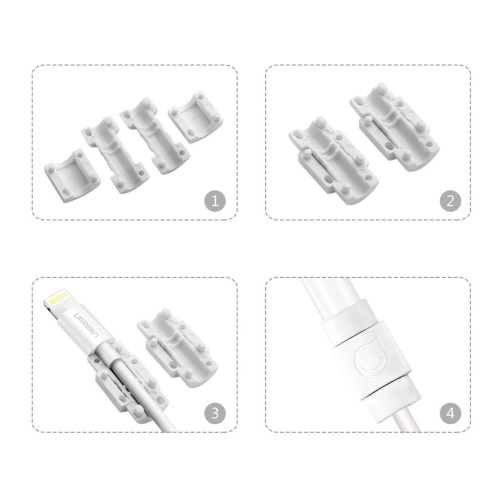 Kup UGREEN 6x capac de protecție pentru cablul Lightning original alb (40705) - UGR676WHT - {ean13} - Sklep Home Screen