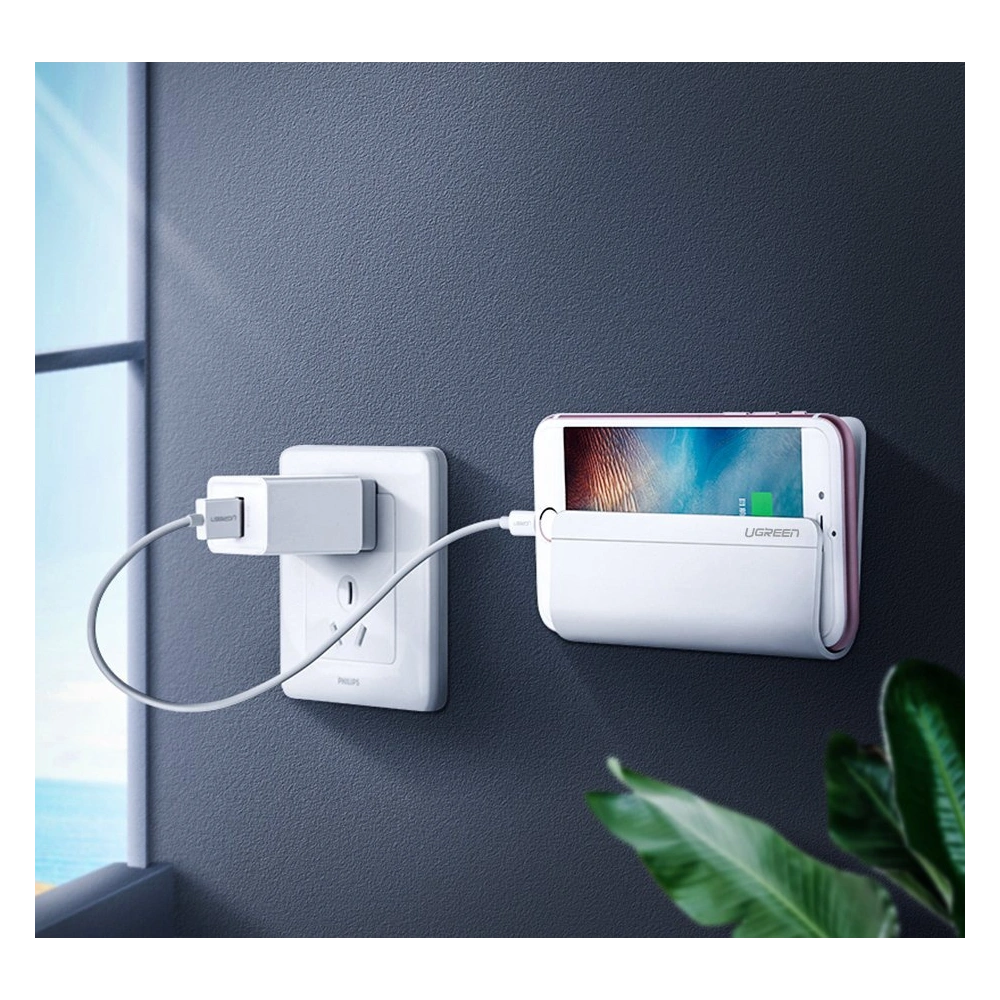 UGREEN uchwyt ścienny podstawka na smartfona do ładowania biały (30394)