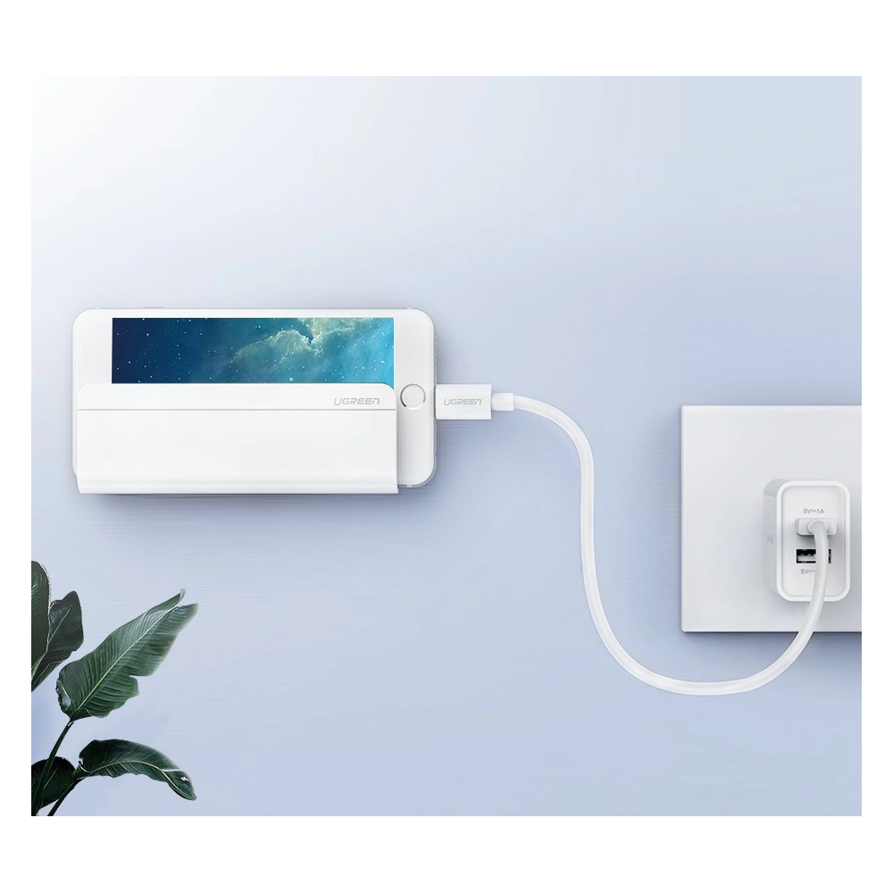 UGREEN uchwyt ścienny podstawka na smartfona do ładowania biały (30394)