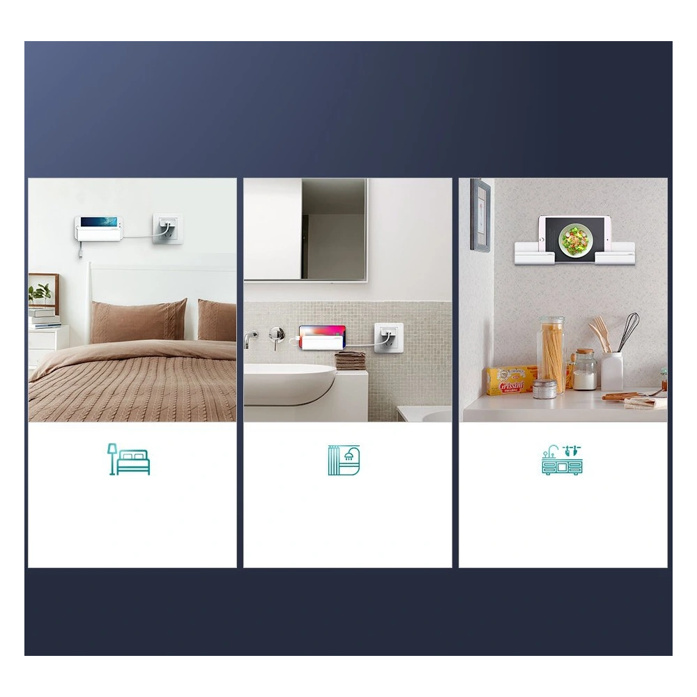 UGREEN uchwyt ścienny podstawka na smartfona do ładowania biały (30394)