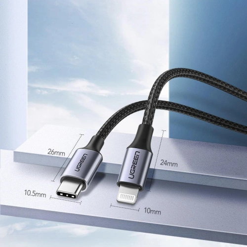 Kup UGREEN Kabel USB Typ C - Lightning MFI 1 m 3 A 36 W silber (70523) - UGR683SLV - {ean13} - Sklep Home Screen