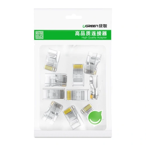 Kup UGREEN 10x conector RJ45 8P8C Cat 6 transparent (50961) - UGR685CL - {ean13} - Sklep Home Screen