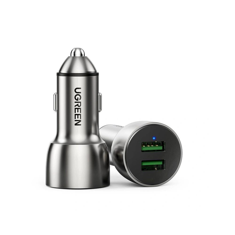 UGREEN ładowarka samochodowa 2x USB Quick Charge 3.0 36 W 3 A szary (CD213 60713)
