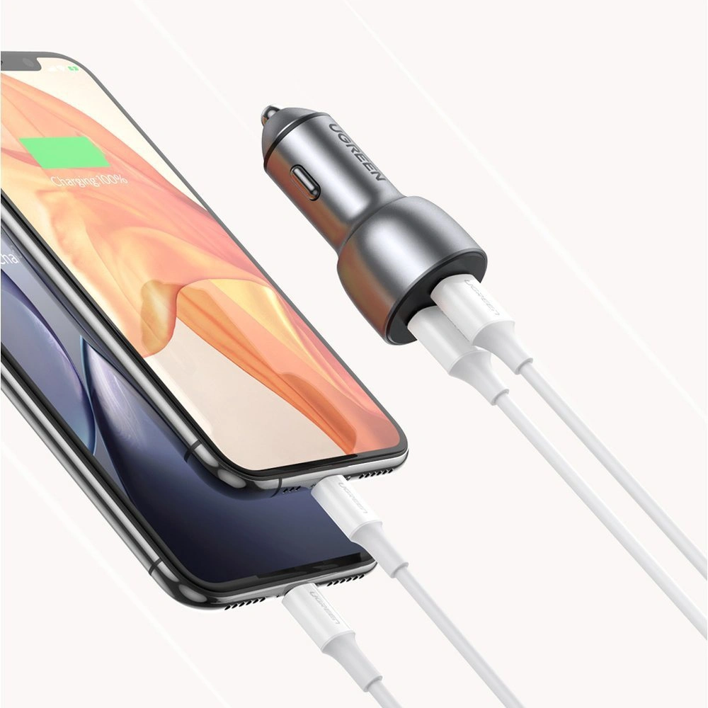 UGREEN ładowarka samochodowa 2x USB Quick Charge 3.0 36 W 3 A szary (CD213 60713)