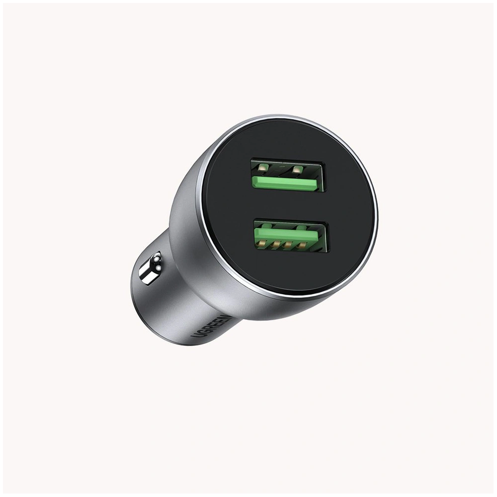 UGREEN ładowarka samochodowa 2x USB Quick Charge 3.0 36 W 3 A szary (CD213 60713)