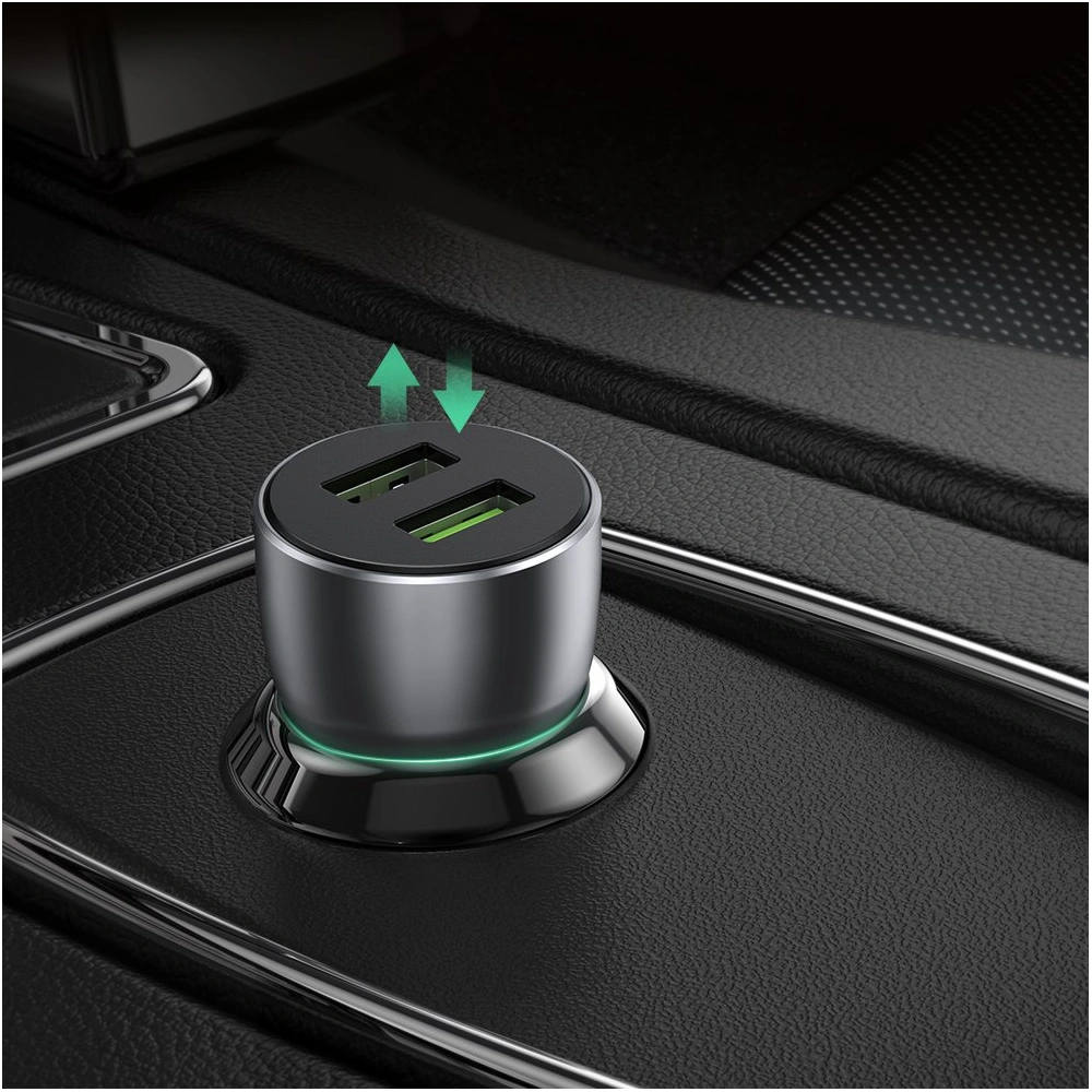 UGREEN ładowarka samochodowa 2x USB Quick Charge 3.0 36 W 3 A szary (CD213 60713)